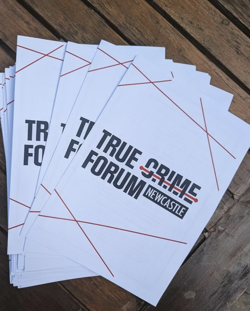 Official True Crime Forum Newcastle programme leaflets